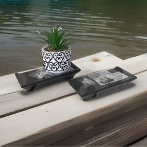 Contemporary Black Floating Shelf Set 2pcs 🍃🆕🍃